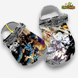 One Piece Gear5 Dragon Custom Name Crocs Shoes - Image 4