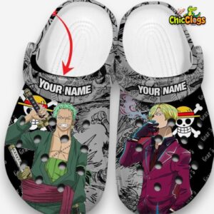 One Piece Zoro & Sanji Custom Name Clogs - Image 2