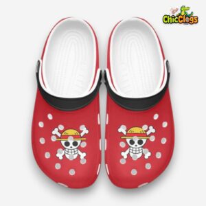 One Piece Straw Pirates Logo Anime Crocs Clogs - Image 3