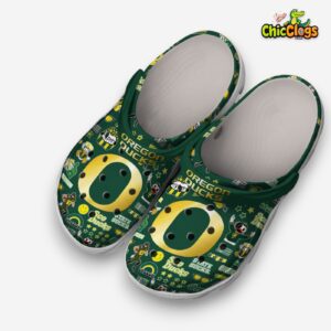 Oregon Ducks Printed Pattern Clogs - NCAA Crocs Slip Ons - Image 2