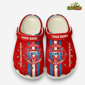 KFUM Kameratene Oslo Printed Pattern Crocs Clogs - Stylish Comfortable Footwear - Image 2