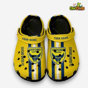 Oxford United F.C. League One Printed Pattern Clogs - Stylish Football Crocs - Image 1