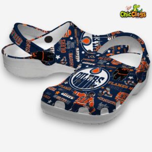 Patterned Edmonton Oilers NHL Crocs Clogs - Unique Design Footwear - Image 1