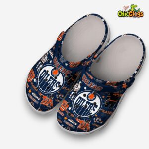 Patterned Edmonton Oilers NHL Crocs Clogs - Unique Design Footwear - Image 2