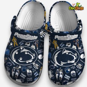 Penn State Nittany Lions Printed Pattern Crocs Clogs - Stylish & Comfortable Footwear - Image 1