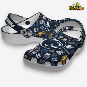 Penn State Nittany Lions Printed Pattern Crocs Clogs - Stylish & Comfortable Footwear - Image 3