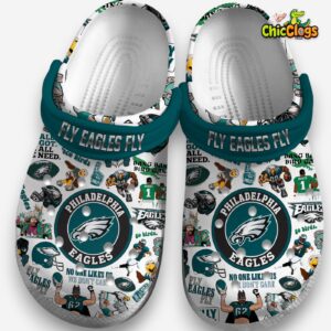 Philadelphia Eagles Printed Pattern Crocs - NFL Team Clogs for Fans - Image 4