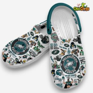 Philadelphia Eagles Printed Pattern Crocs - NFL Team Clogs for Fans - Image 6