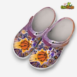 Phoenix Suns Patterned Clogs - NBA Printed Design Crocs for Fans - Image 1