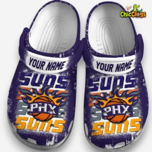 Phoenix Suns Print Design Crocs Clogs - Stylish NBA Basketball Footwear - Image 2