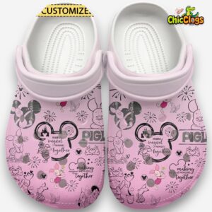 Piglet Winnie The Pooh Disney Cartoon Classic Crocs For Men, Women, Kids - Image 2