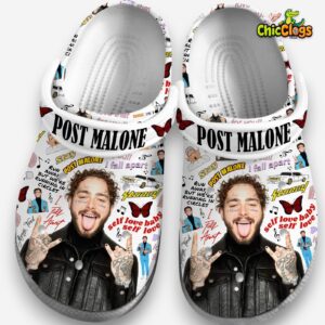 Post Malone Rapper Music Classic Crocs For Men, Women, Kids - Image 2