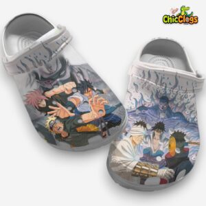 Anime Naruto Graphic Art Crocs, Naruto Unisex Crocs, Japanese Anime Classic Crocs - Image 3
