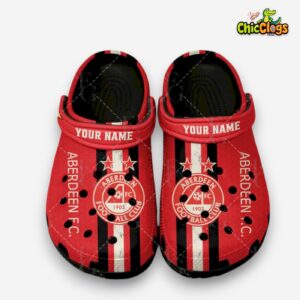 Printed Aberdeen FC Crocs Clogs - SPFL Football Design Footwear - Image 1
