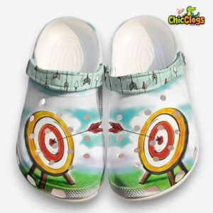 Printed Archery Warrior Crocs Clogs - Unique Design for Adventurous Style - Image 1