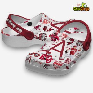 Printed Arkansas Razorbacks Crocs Clogs - NCAA Patterned Footwear - Image 1