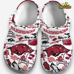 Printed Arkansas Razorbacks Crocs Clogs - NCAA Patterned Footwear - Image 4