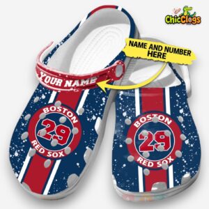 Boston Red Sox Printed Baseball Team Crocs Clogs - Stylish Fan Footwear - Image 1