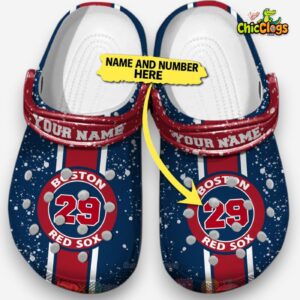 Boston Red Sox Printed Baseball Team Crocs Clogs - Stylish Fan Footwear - Image 2