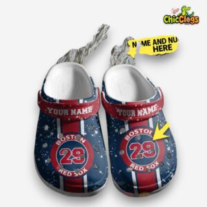 Boston Red Sox Printed Baseball Team Crocs Clogs - Stylish Fan Footwear - Image 3