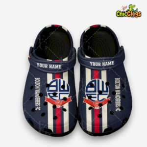 Printed Bolton Wanderers League One Football Crocs Clogs for Fans - Image 1