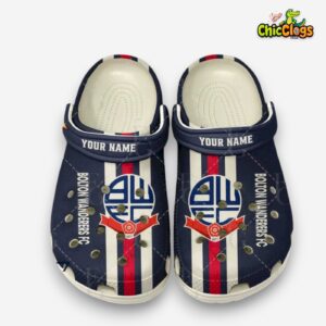 Printed Bolton Wanderers League One Football Crocs Clogs for Fans - Image 2