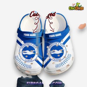 Printed Brighton & Hove Albion Crocs Clogs - Stylish Team Design Footwear - Image 1
