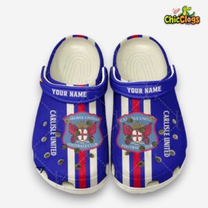 Printed Carlisle United Football Design Crocs Clogs for League One Fans - Image 2