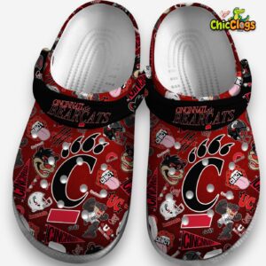 Printed Cincinnati Bearcats Crocs Clogs - NCAA Team Pattern Footwear - Image 3