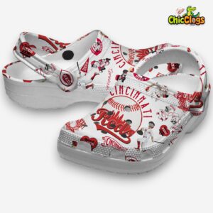 Printed Cincinnati Reds Crocs Clogs - MLB Team Design Footwear - Image 1