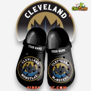 Printed Cleveland Monsters Crocs Clogs - AHL Design Footwear - Image 1