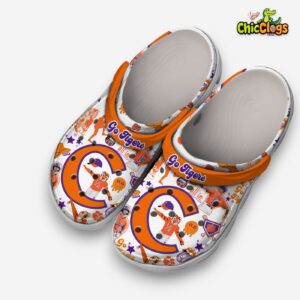 Printed Clemson Tigers Crocs Clogs - NCAA Team Pattern Footwear - Image 2
