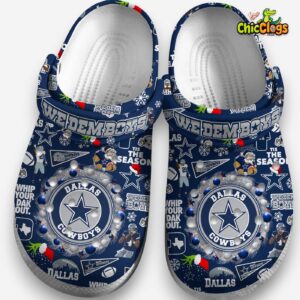 Printed Dallas Cowboys Crocs Clogs - NFL Team Design Footwear - Image 1