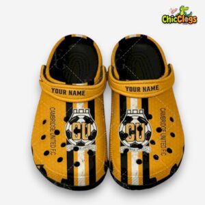 Printed Design Cambridge United F.C. League One Crocs Clogs for Fans - Image 1