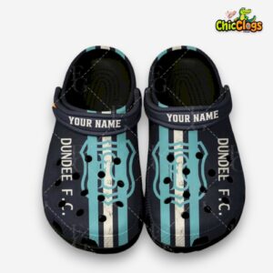 Printed Dundee FC SPFL Clogs - Football Design Crocs for Fans - Image 1