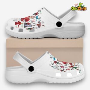 Printed Football Design Ronaldo Crocs Clogs - Stylish & Comfortable Footwear - Image 1