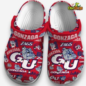 Printed Gonzaga Bulldogs Crocs Clogs - Stylish NCAA Design for Fans - Image 1