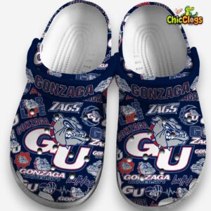 Printed Gonzaga Bulldogs Crocs Clogs - Stylish NCAA Design for Fans - Image 2