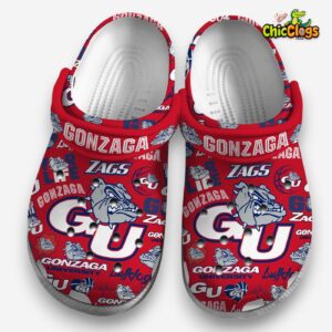 Printed Gonzaga Bulldogs Crocs Clogs - Stylish NCAA Design for Fans - Image 3