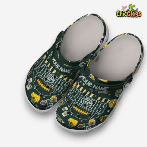 Printed Green Bay Packers Crocs Clogs - NFL Pattern Footwear - Image 1