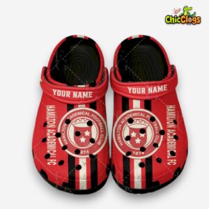 Printed Hamilton Academical FC Crocs Clogs - SPFL Football Design - Image 1