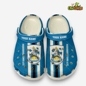 Printed Huddersfield Town AFC Football Design Crocs Clogs - Championship Edition - Image 2