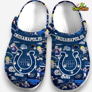 Printed Indianapolis Colts Pattern Crocs Clogs - NFL Team Footwear - Image 3