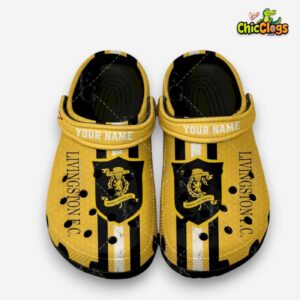 Printed Livingston FC SPFL Clogs - Unique Football Design Crocs - Image 2