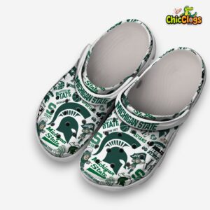 Printed Michigan State Spartans Crocs Clogs - NCAA Design Footwear - Image 2