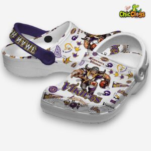 Printed Minnesota Vikings Crocs Clogs - NFL Team Pattern Footwear - Image 3