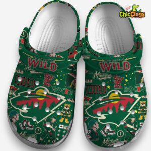 Printed Minnesota Wild NHL Crocs Clogs - Unique Design for Fans - Image 1