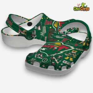 Printed Minnesota Wild NHL Crocs Clogs - Unique Design for Fans - Image 2