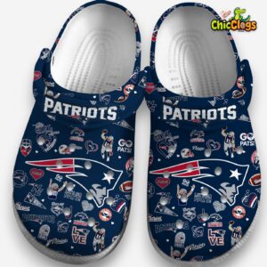 Printed New England Patriots Crocs Clogs - NFL Team Design Footwear - Image 3