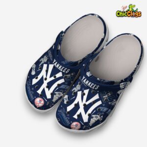 Printed New York Yankees MLB Crocs Clogs - Unique Pattern Design Footwear - Image 1